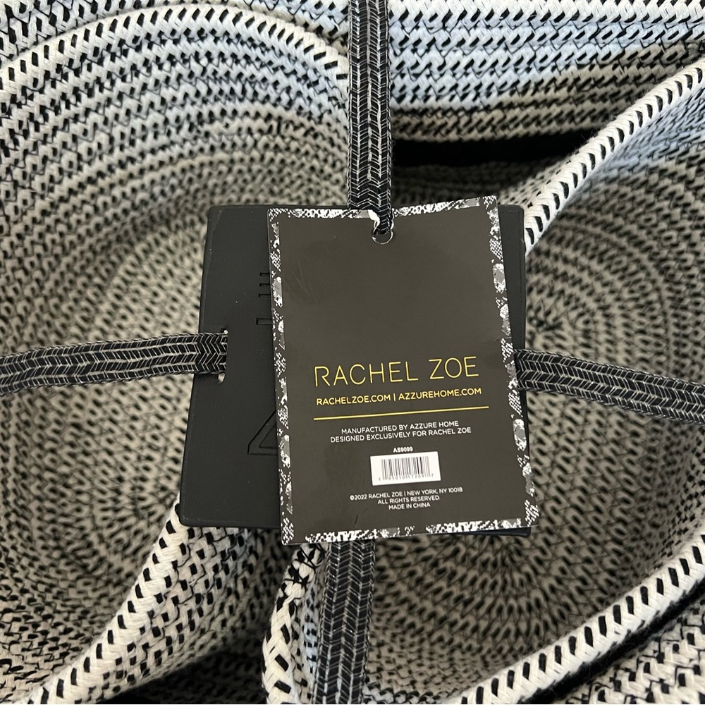 Rachel Zoe Black and White Woven Basket